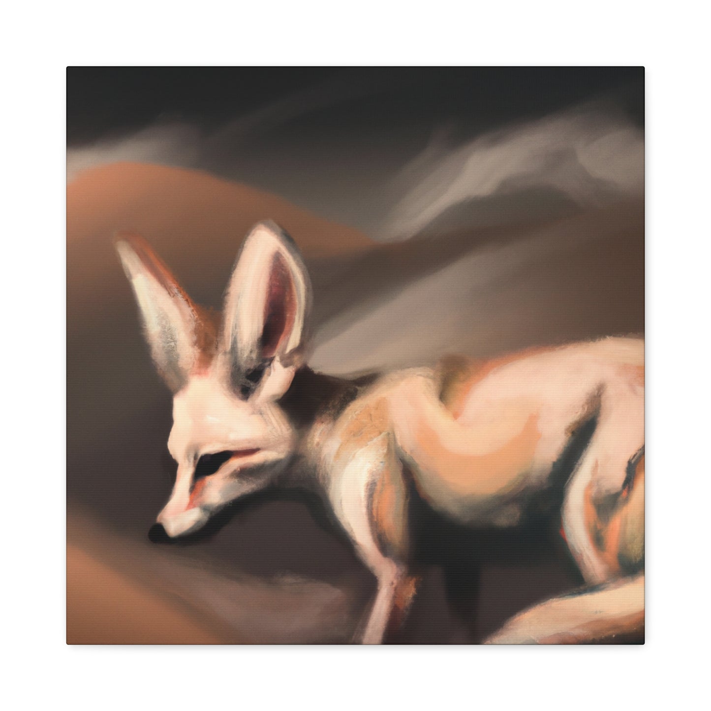 "Fennec Fox Sunrise Glow" - Canvas