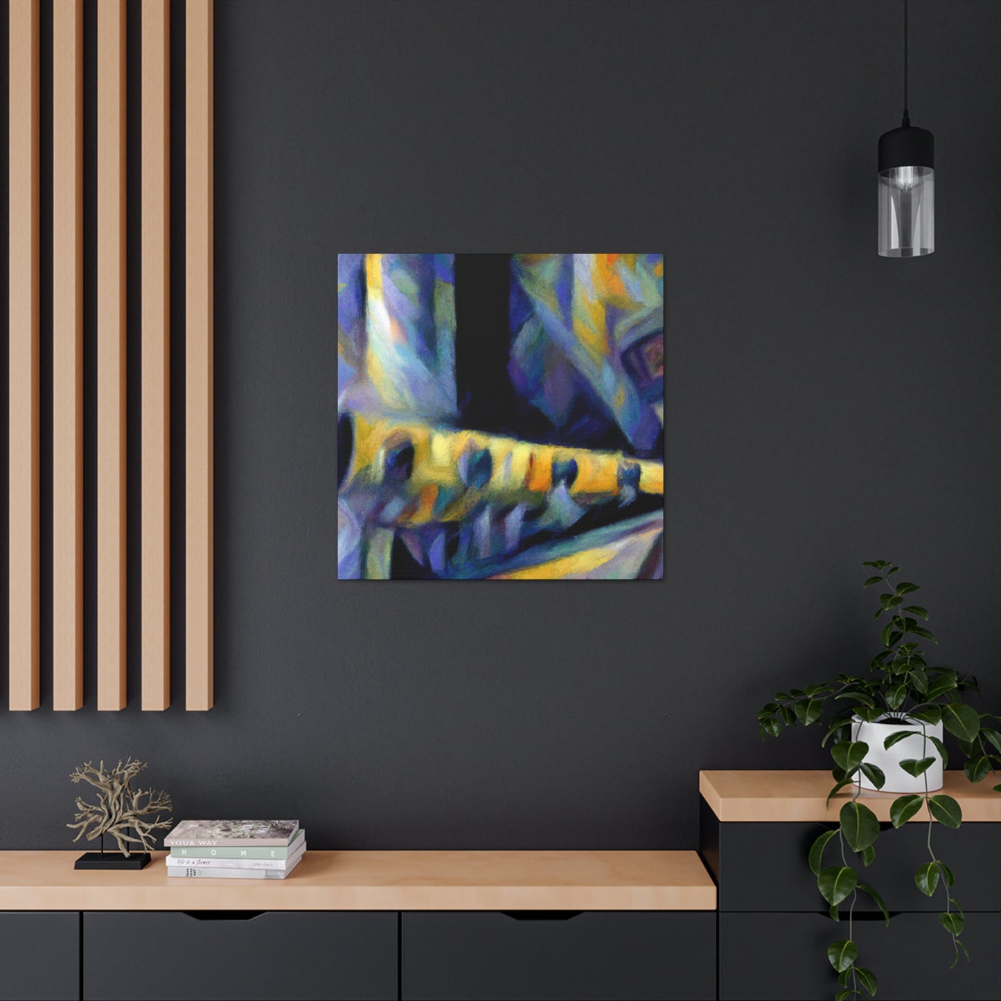 "Flute in Joyous Hues" - Canvas