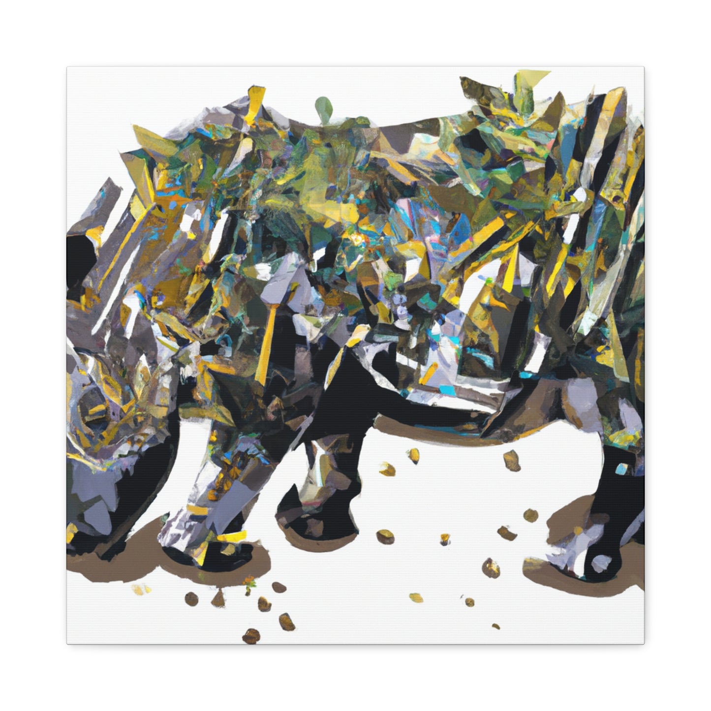 Rhinoceros: Abstracted - Canvas