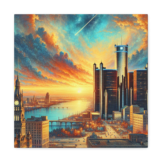 "Renaissance Reverie: Detroit's Splendor" - Canvas