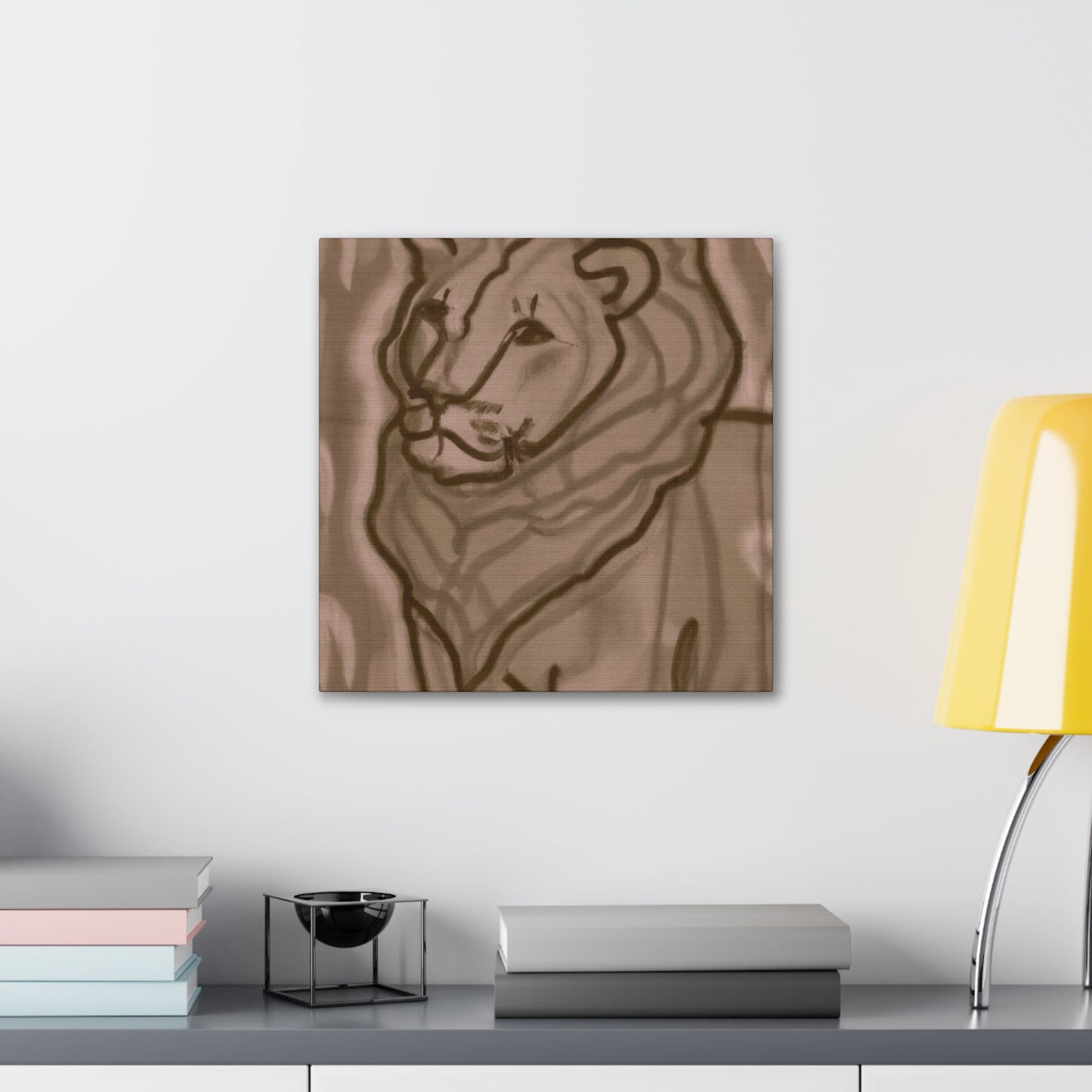 Lion and Clockwork Dream - Canvas