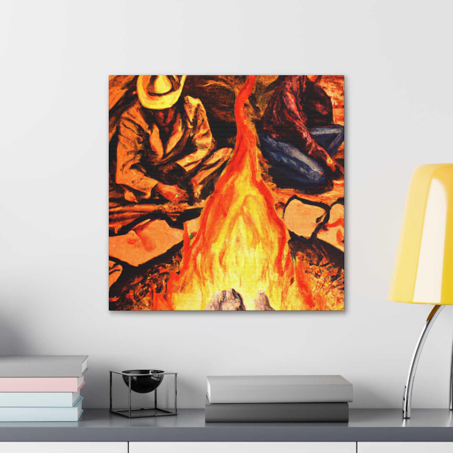 Campfire by Candlelight - Canvas