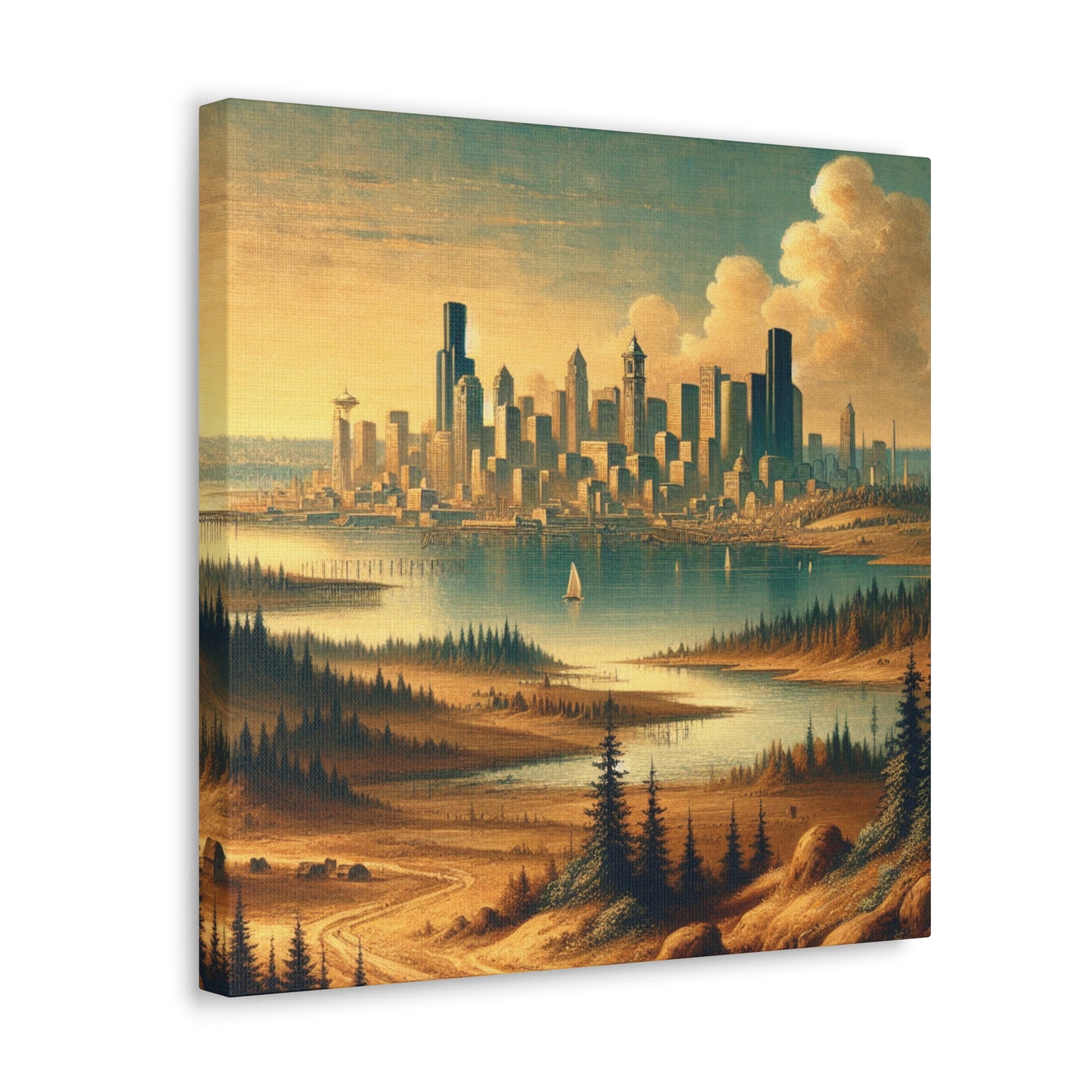 "Enchanted Emerald Metropolis" - Canvas