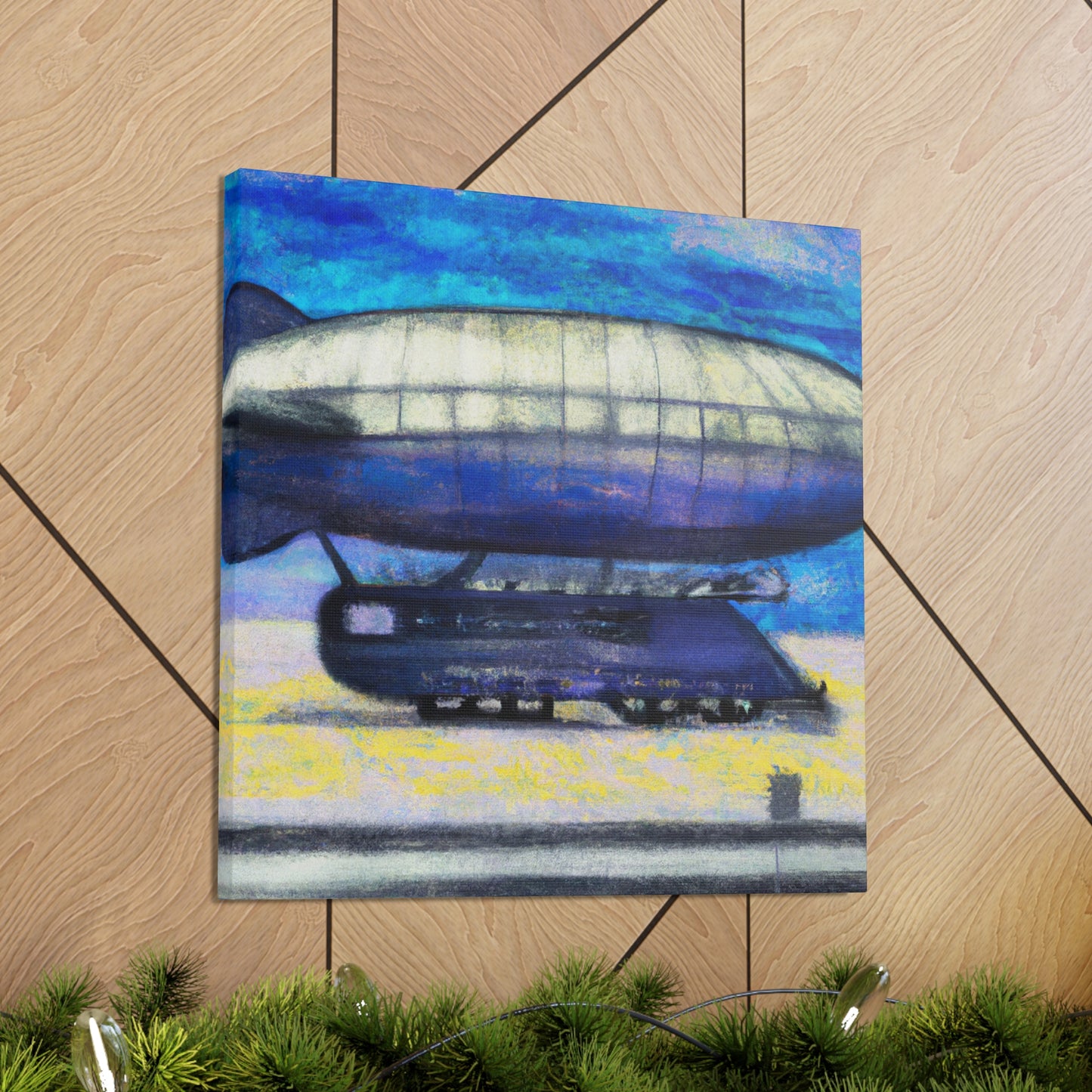 "Lofty Art Deco Blimp" - Canvas