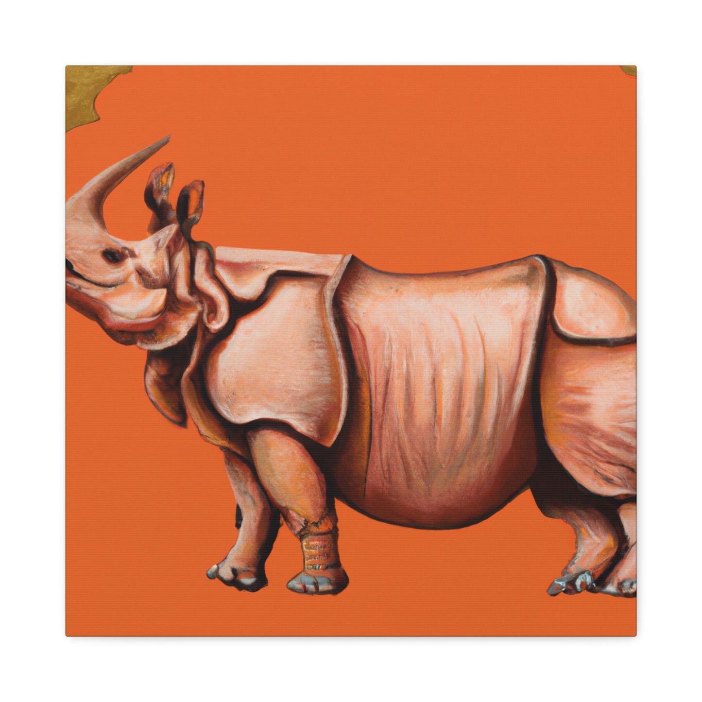 Majestic Indian Rhinoceros - Canvas