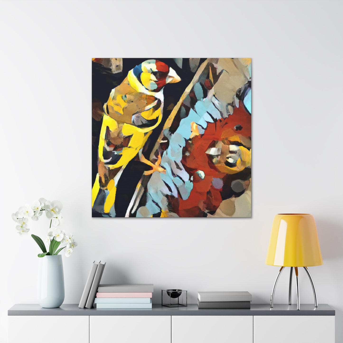 House Finch Abstraction - Canvas