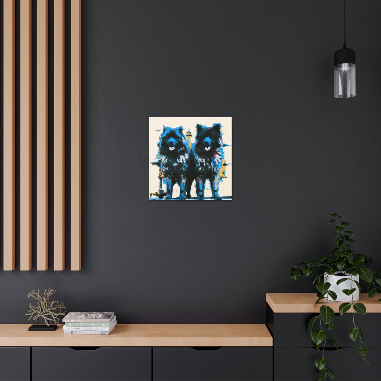 "Keeshond Through Time" - Canvas