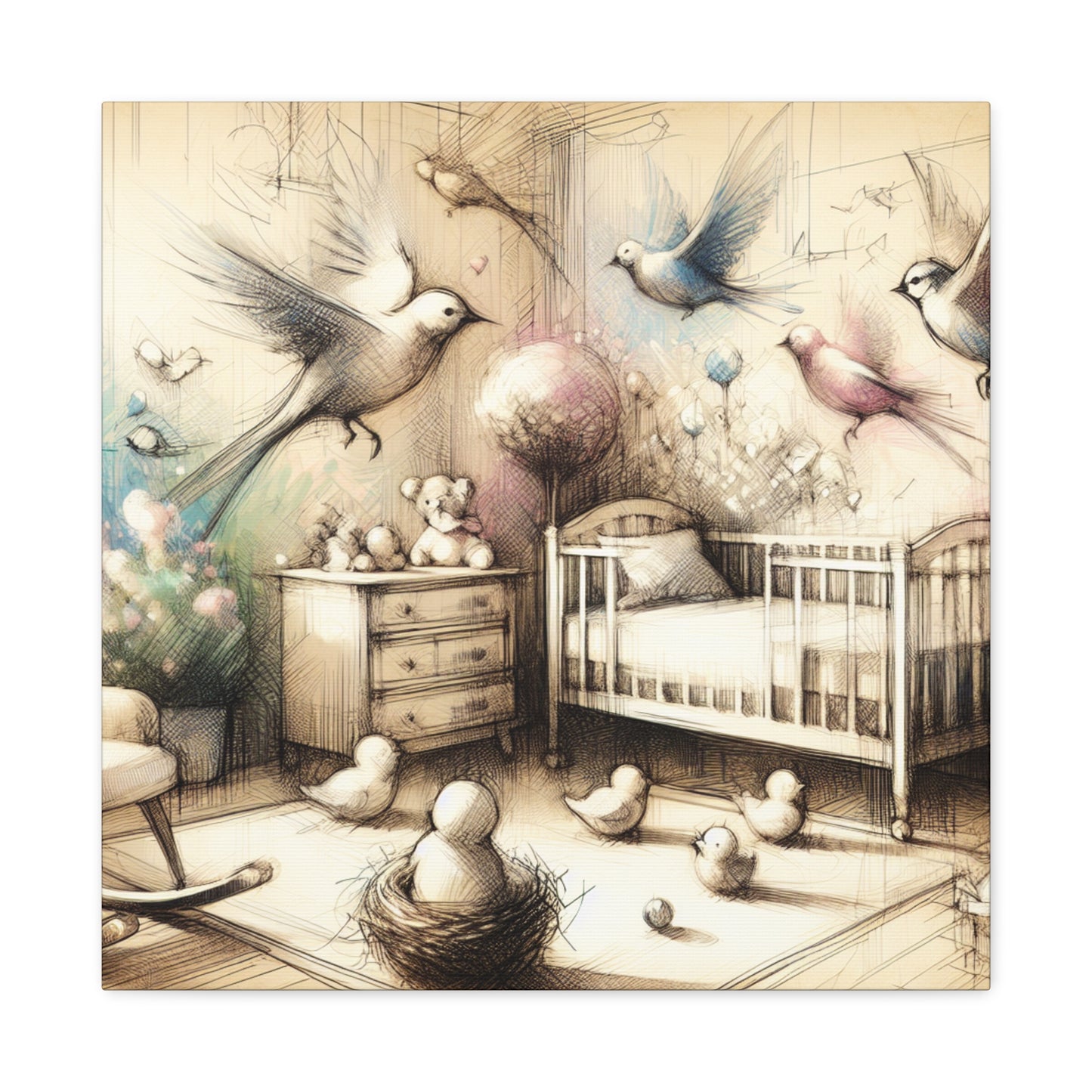 Flight of Feathered Dreams - Canvas