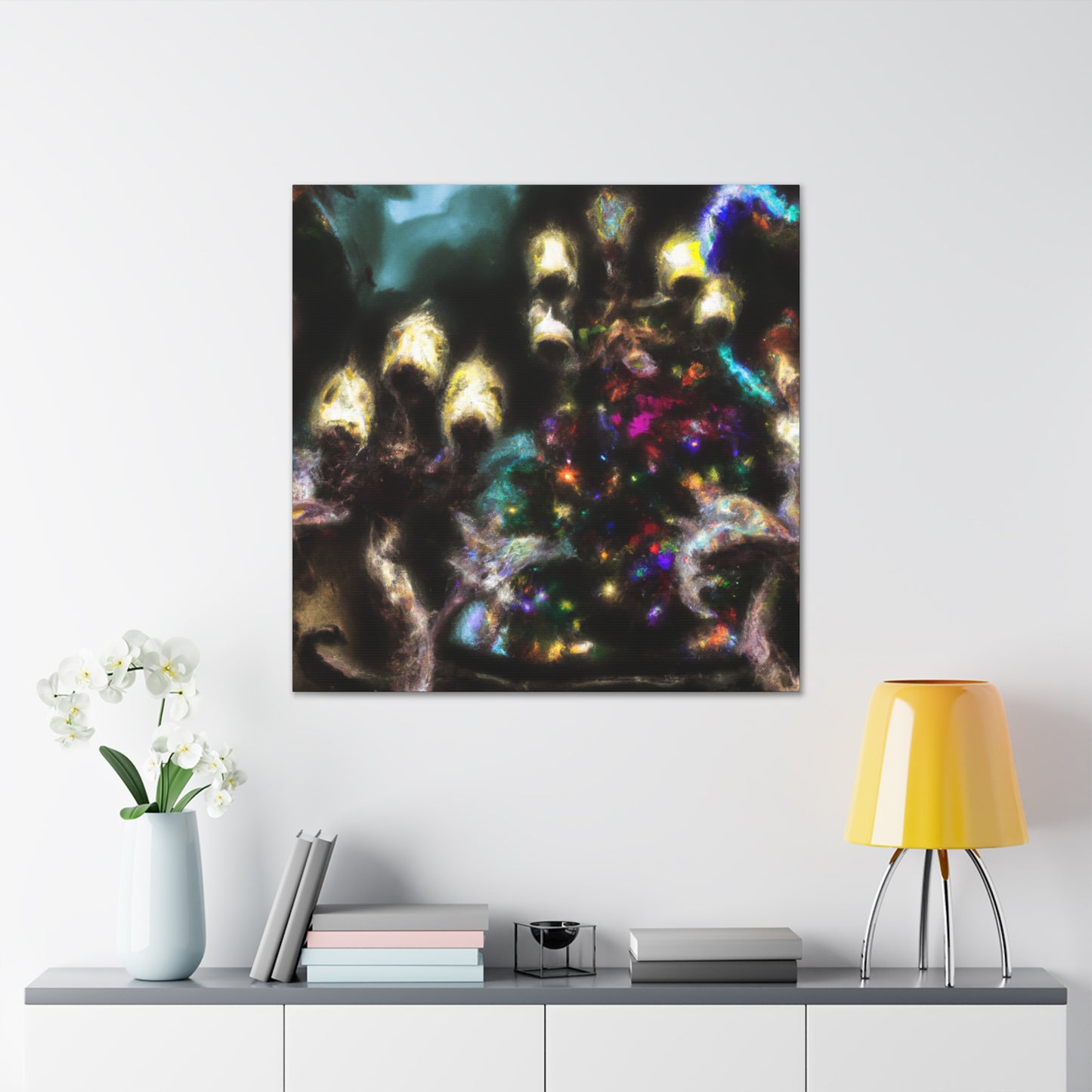 "Christmas Lights Enchantment" - Canvas