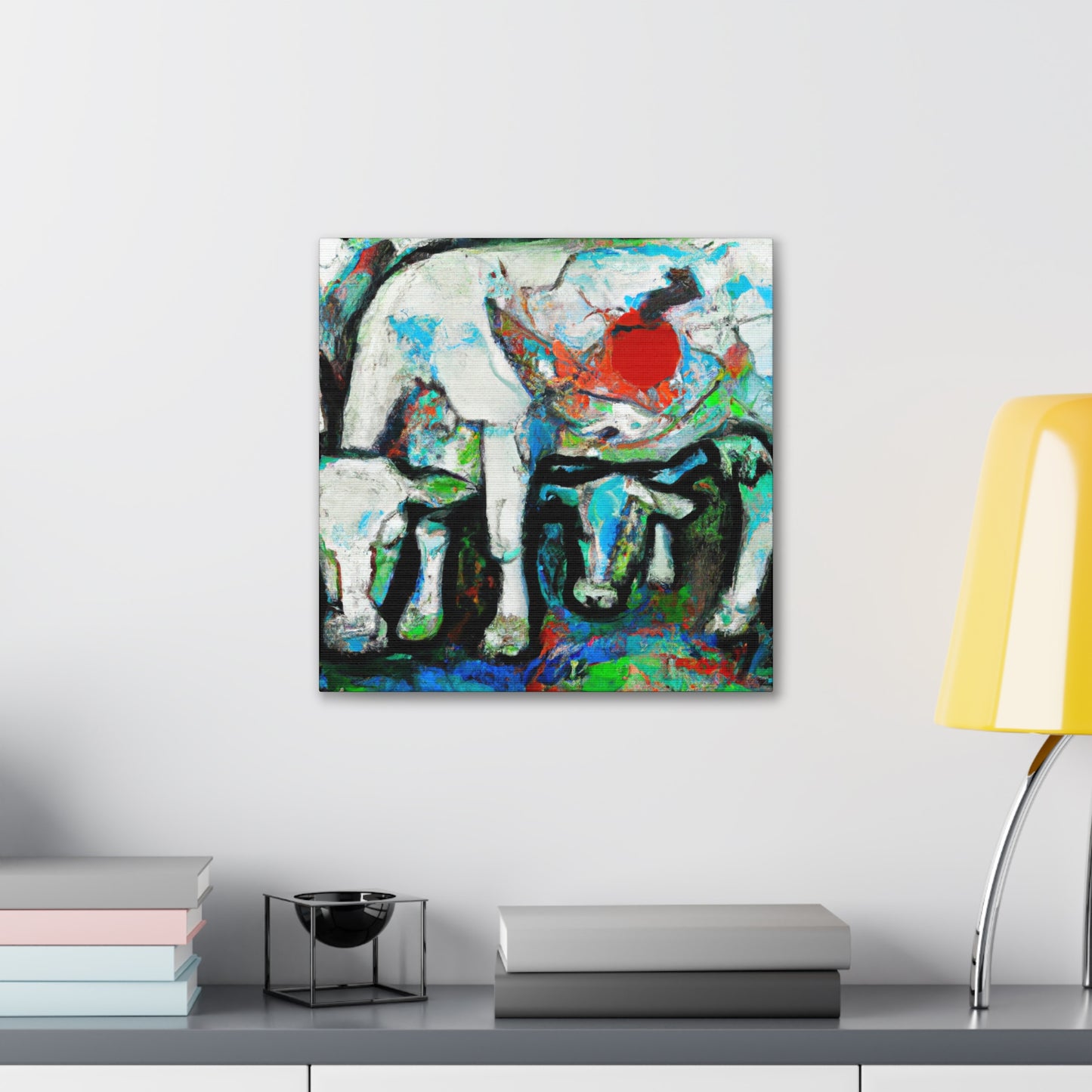 Cow's Abstract Tapestry - Canvas