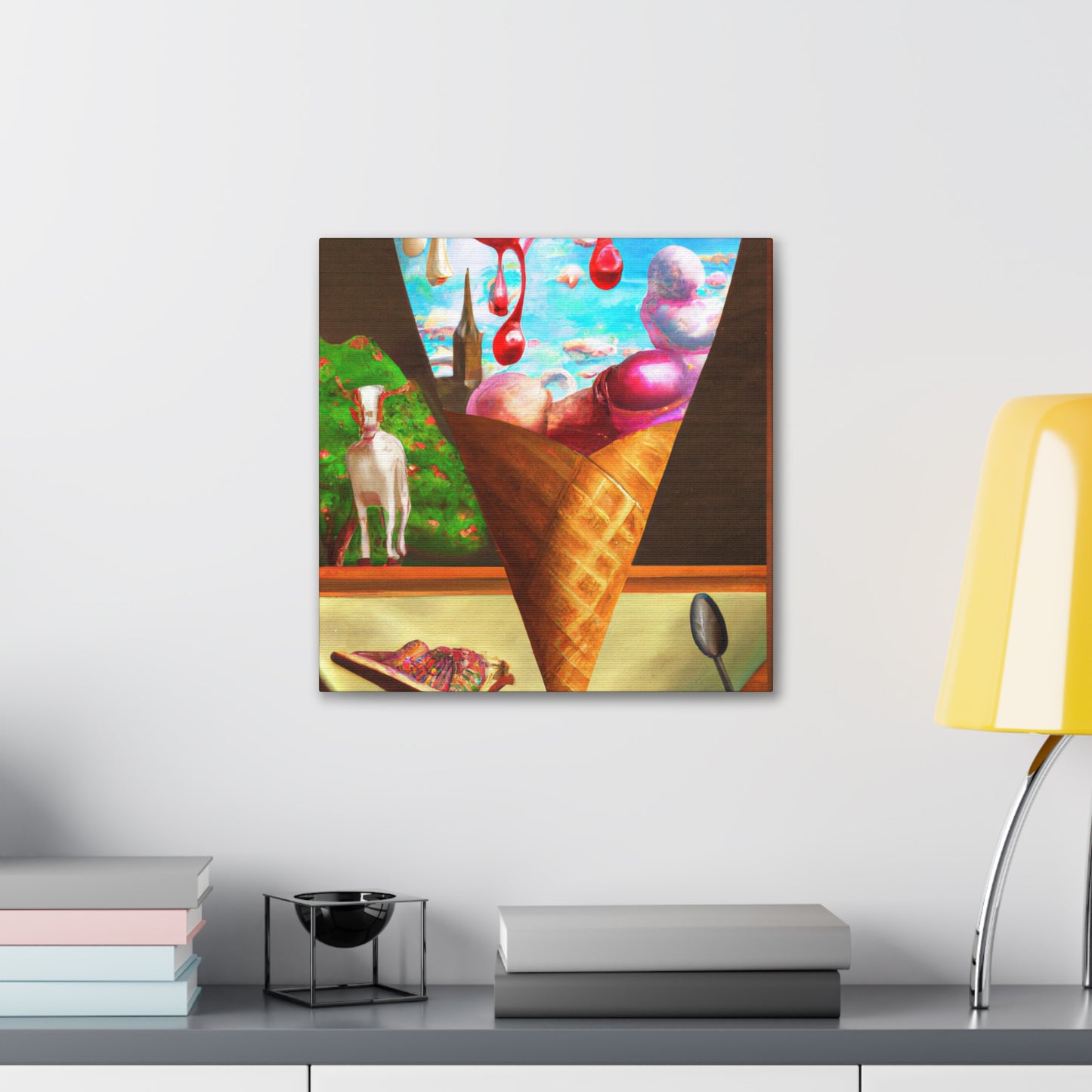 "Ice Cream Dreamscape" - Canvas