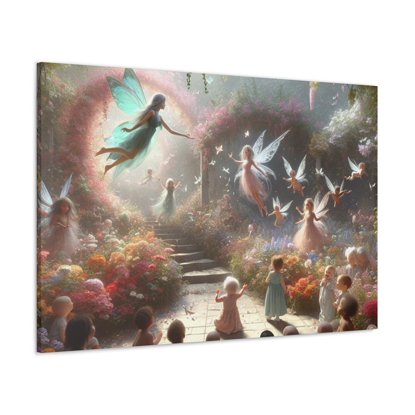 Whimsical Blooming Realms - Canvas