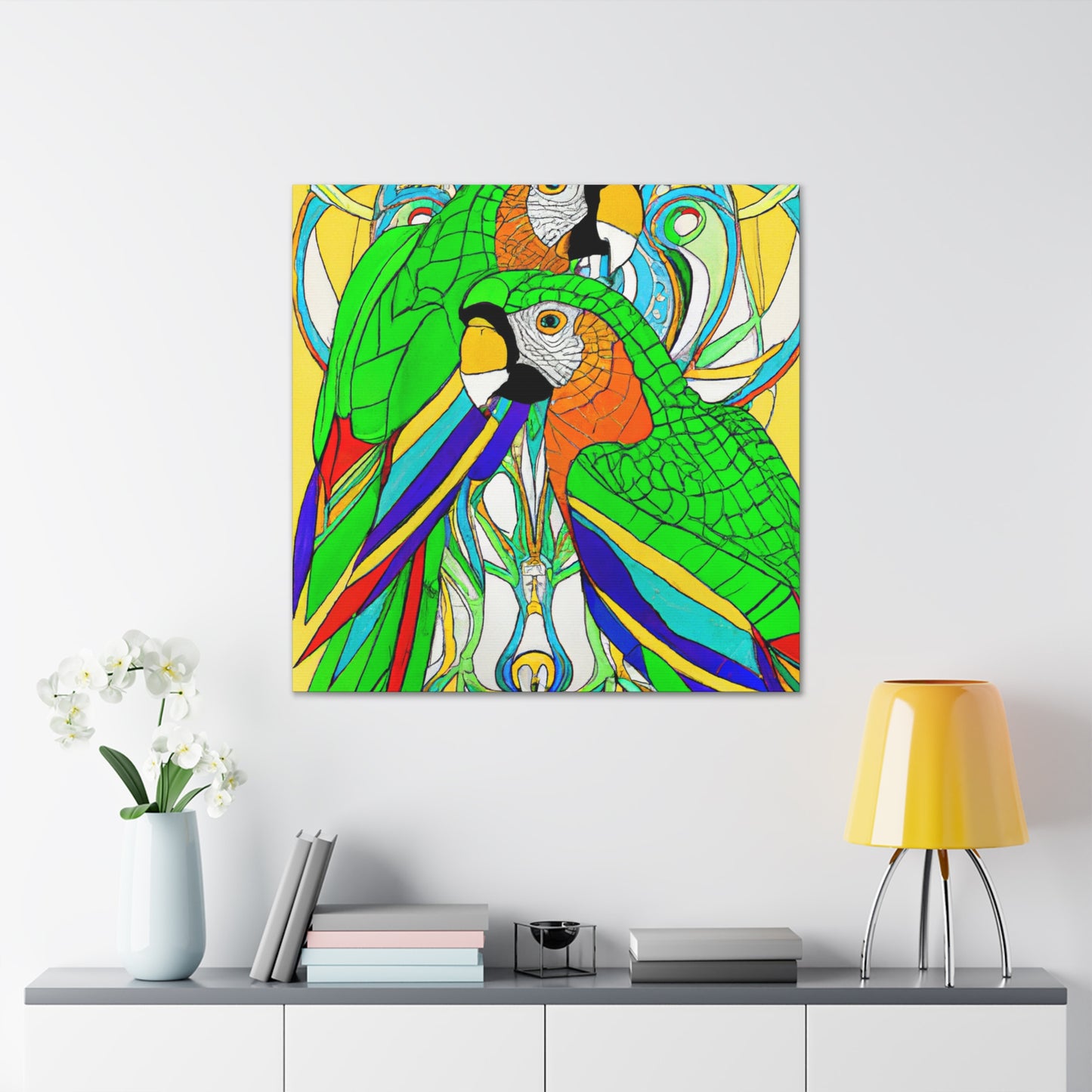 "Exotic Macaw Splendor" - Canvas