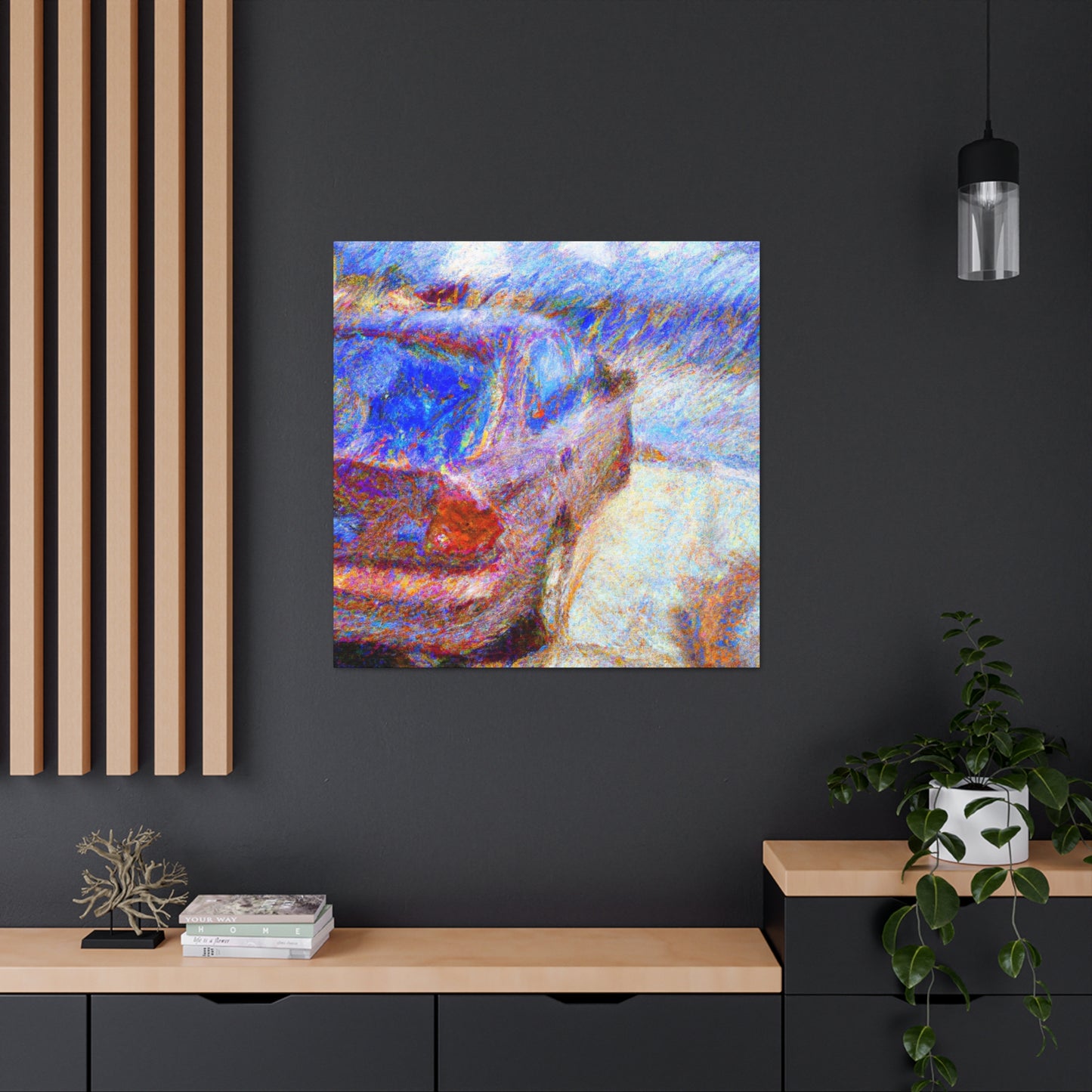 "Car Along the Countryside" - Canvas