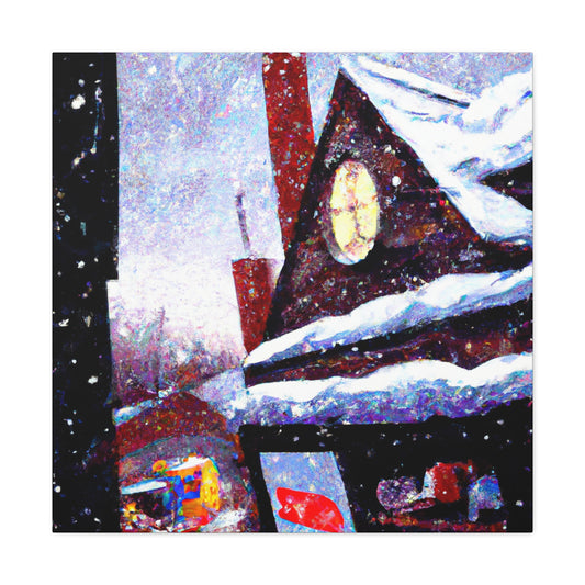 "Santa's Holiday Workshop" - Canvas