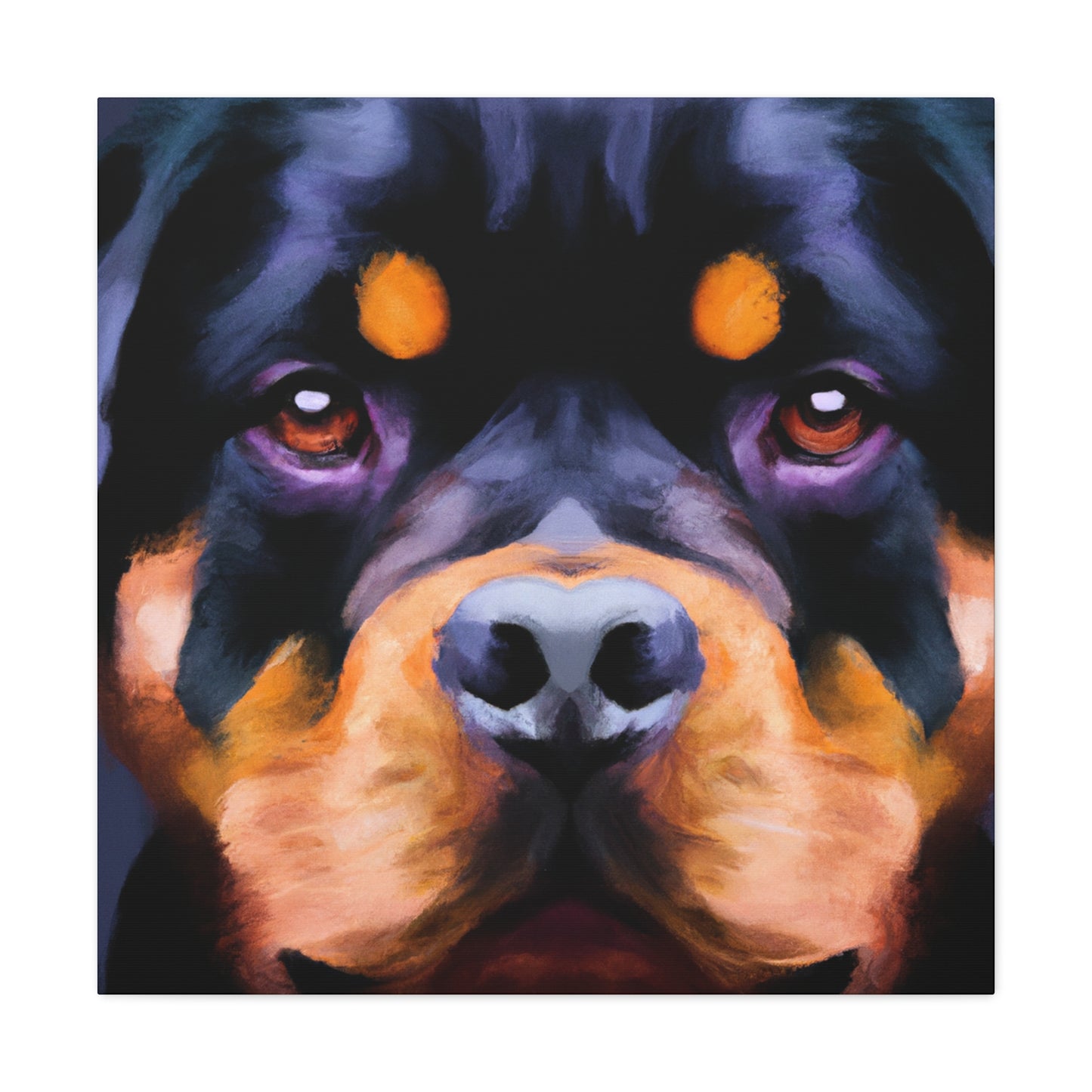 "Rottweiler Ruff Regal" - Canvas