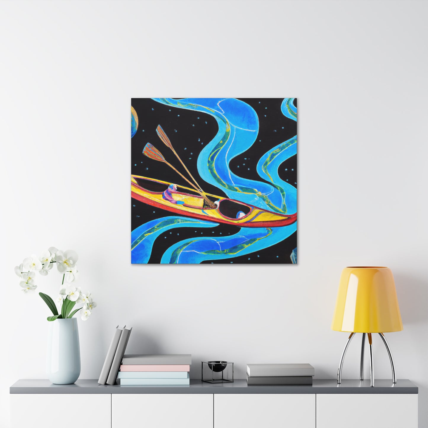 Kayak on the River - Canvas