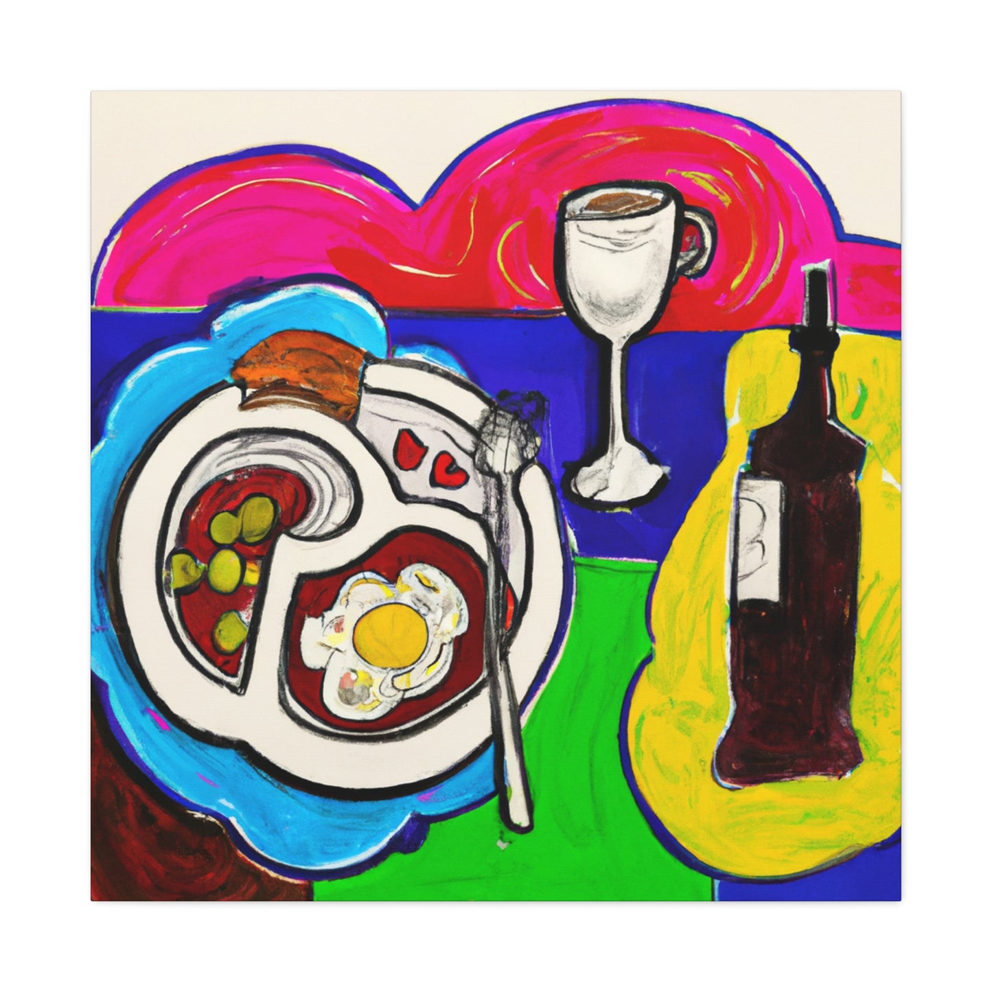 Dinner Table Delight - Canvas