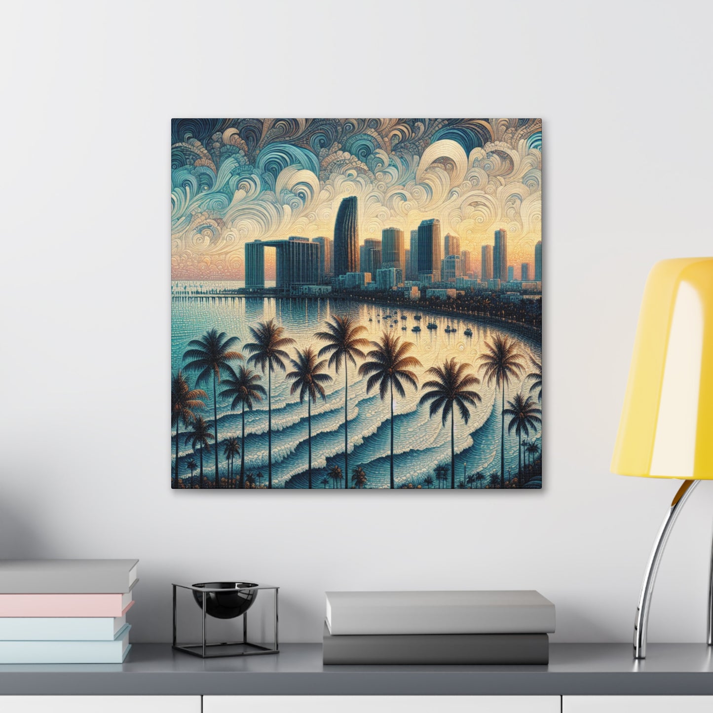 "Sunset Serenity in Miami" - Canvas