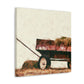 "Hay-Filled Countryside Wagon" - Canvas