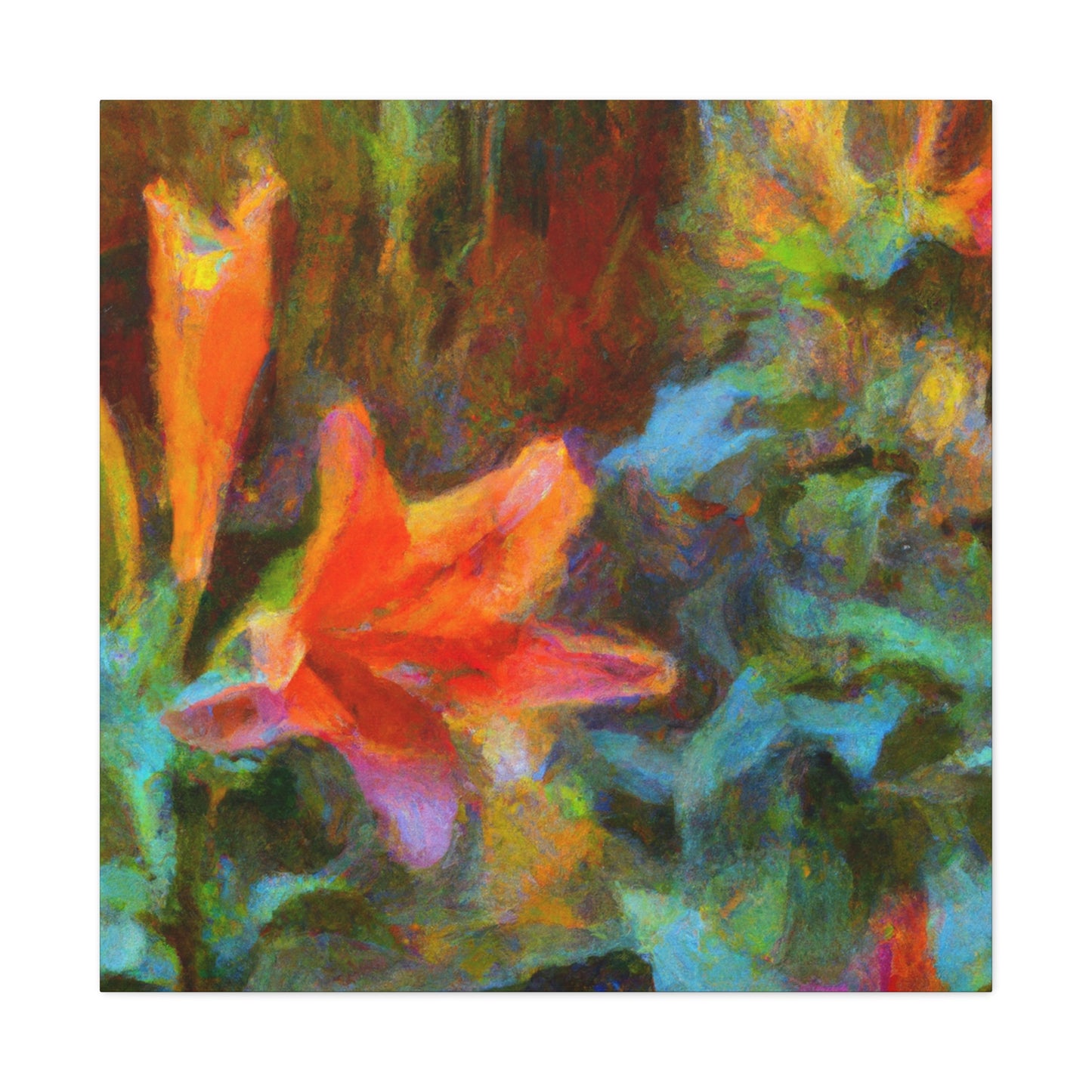 Lilies in Impressionism - Canvas