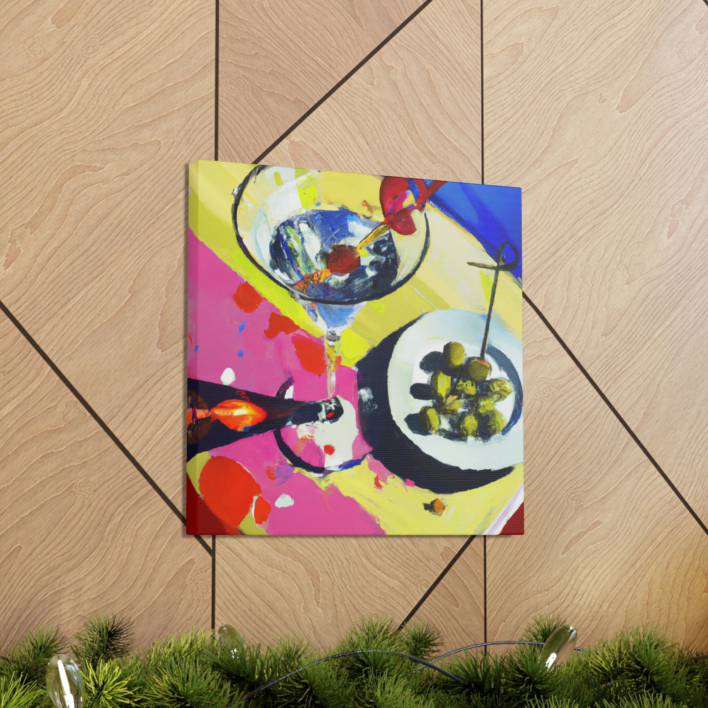 Sipping with Martini Delight - Canvas