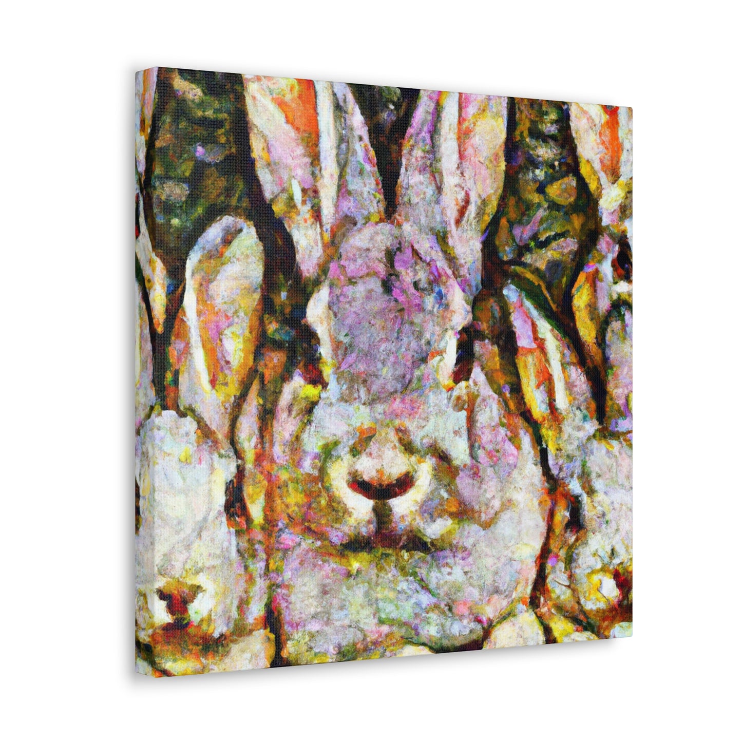 "Rabbit Among Daisies" - Canvas