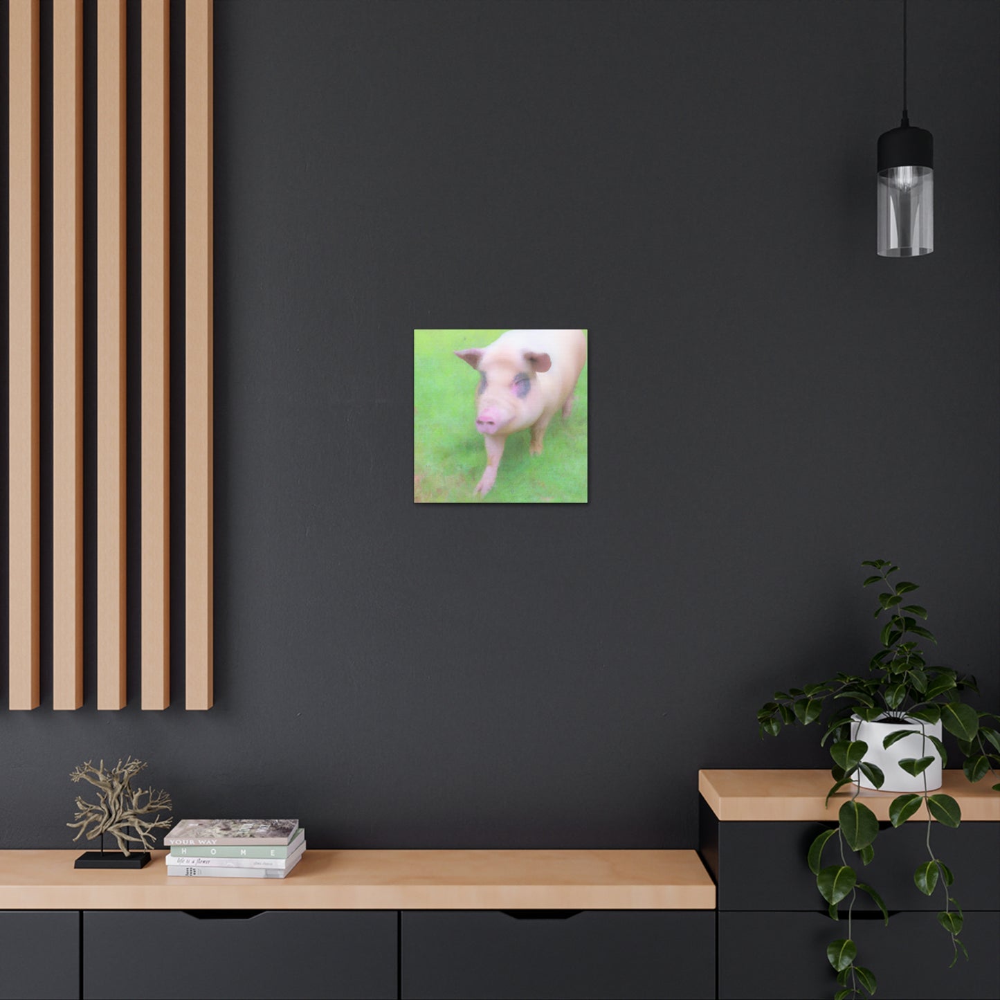 Pig With Pink Skin - Canvas