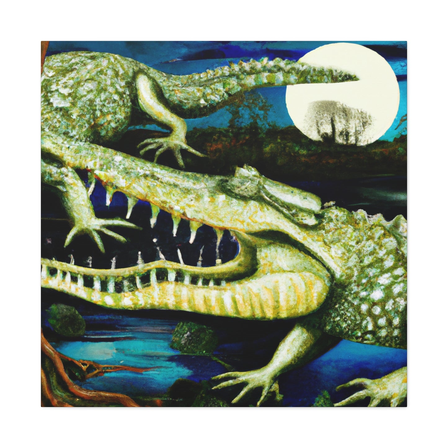 Crocodile in the Clouds - Canvas