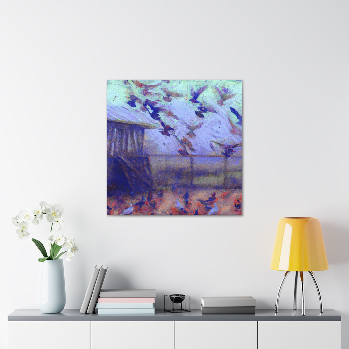 Pigeon in Flighty Hues - Canvas