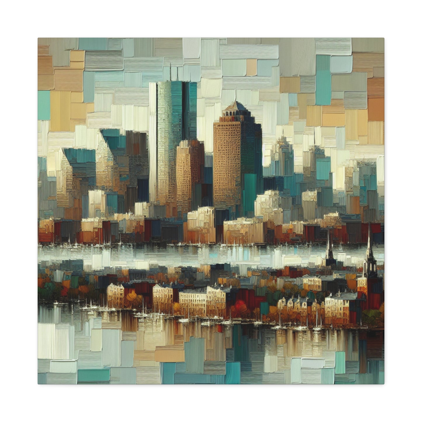 "Harbor Hues of Boston" - Canvas