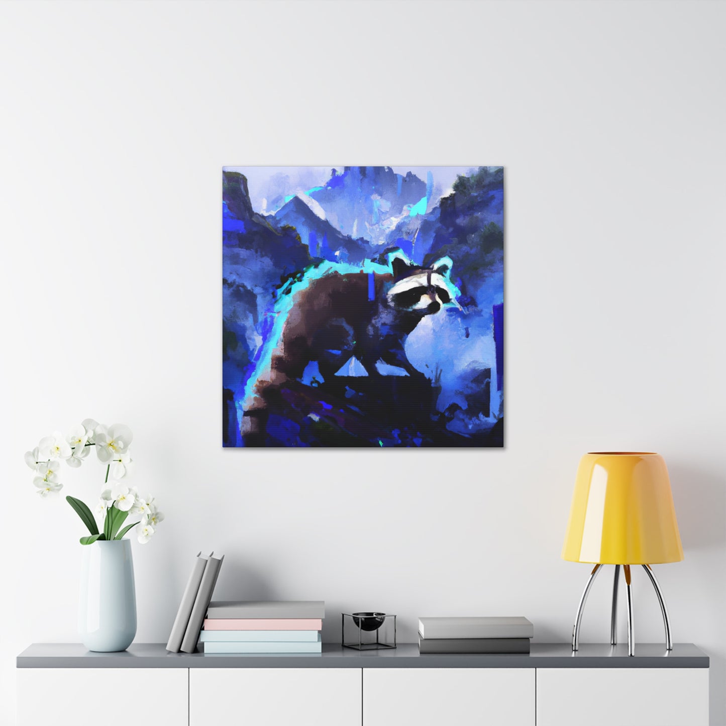 "Racoons in Moonlight" - Canvas