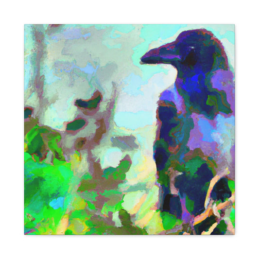 "Crow in Impressionism". - Canvas