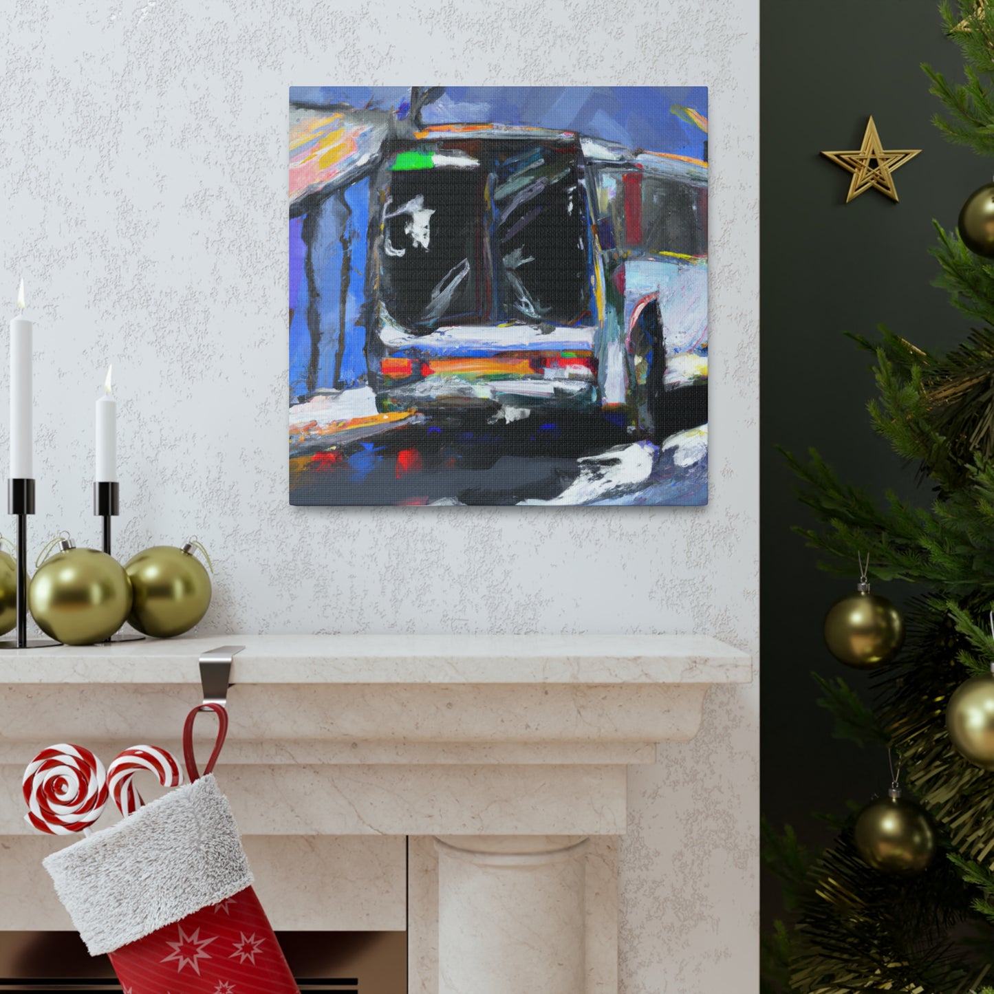 "Bus at Ballyhoo Corner" - Canvas