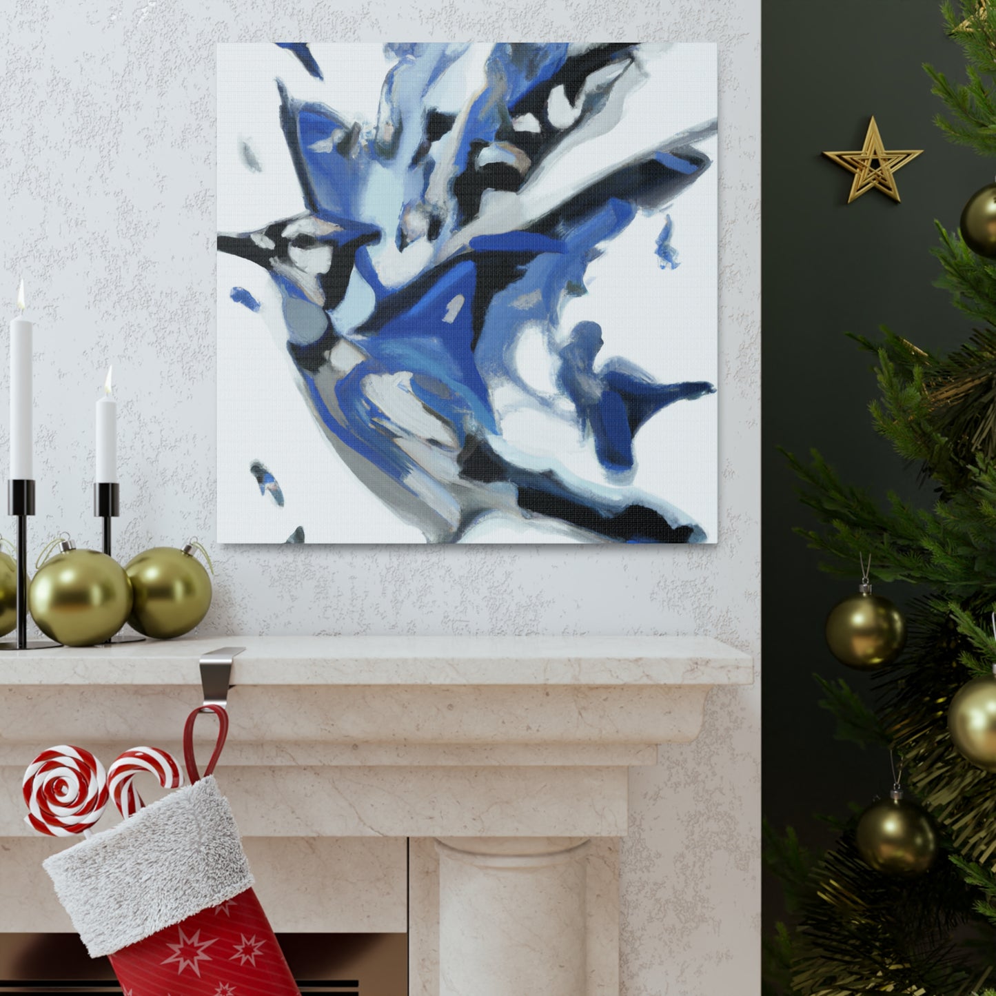 Blue Jay Abstraction - Canvas