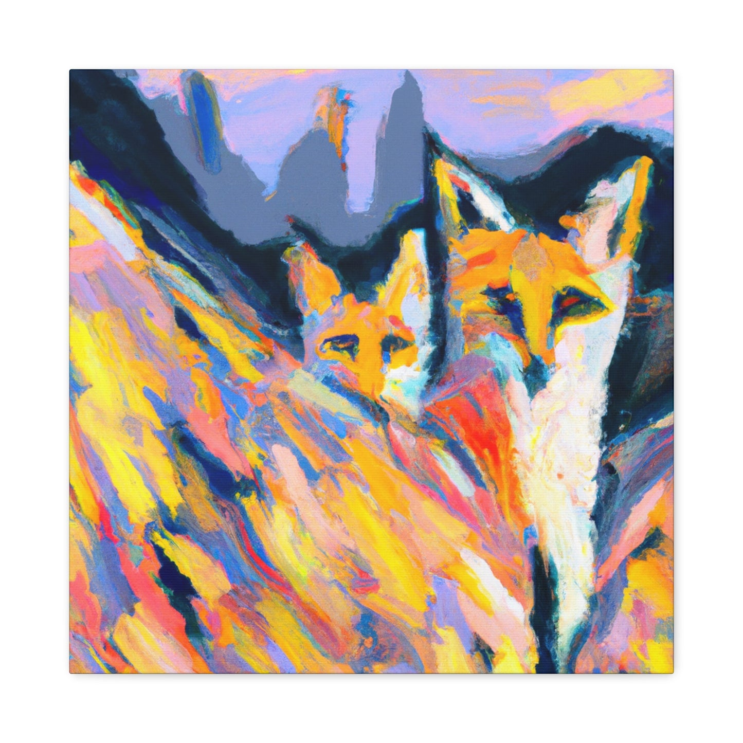 Fox in the Moonlight - Canvas