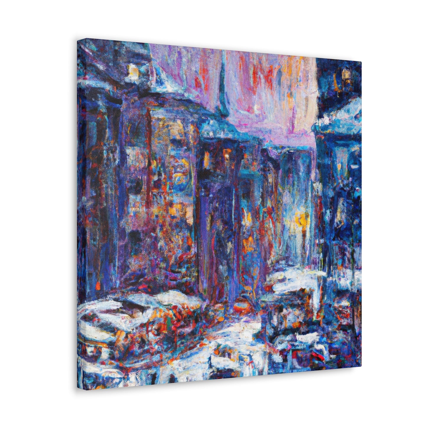 "Urban Oasis in City" - Canvas