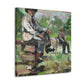 Cowboy At Dusk - Canvas