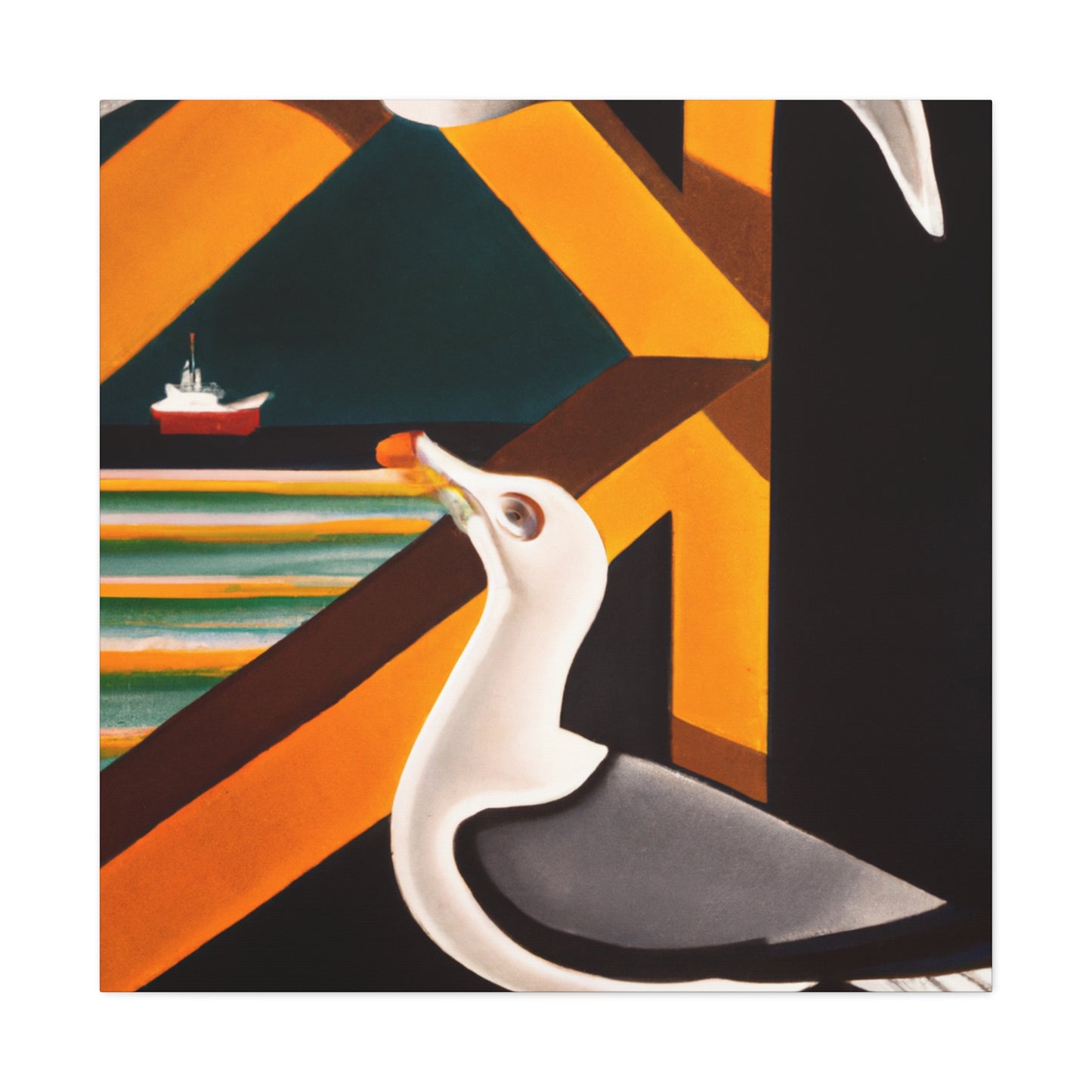 "Seagull on the Shore" - Canvas