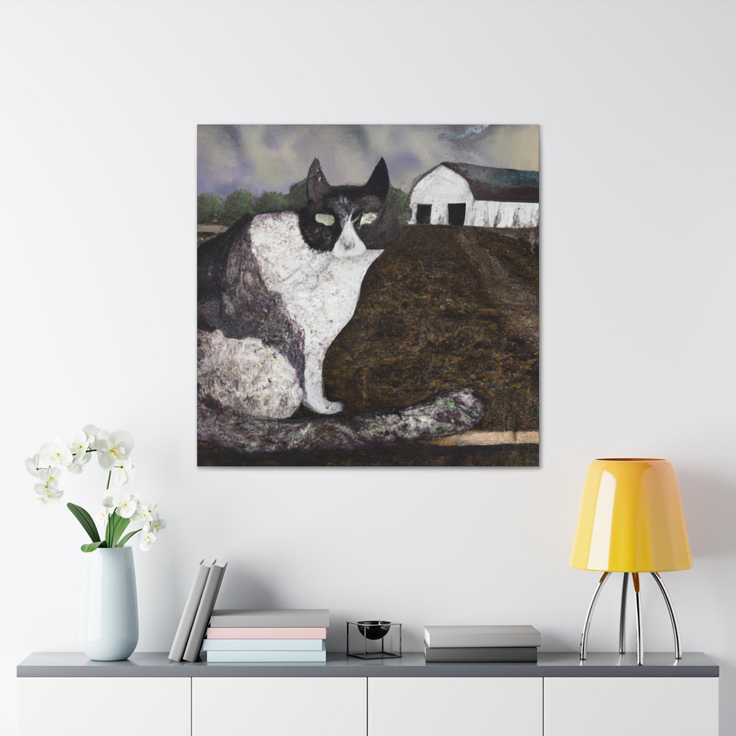 "Feline Surrealism Vignette" - Canvas