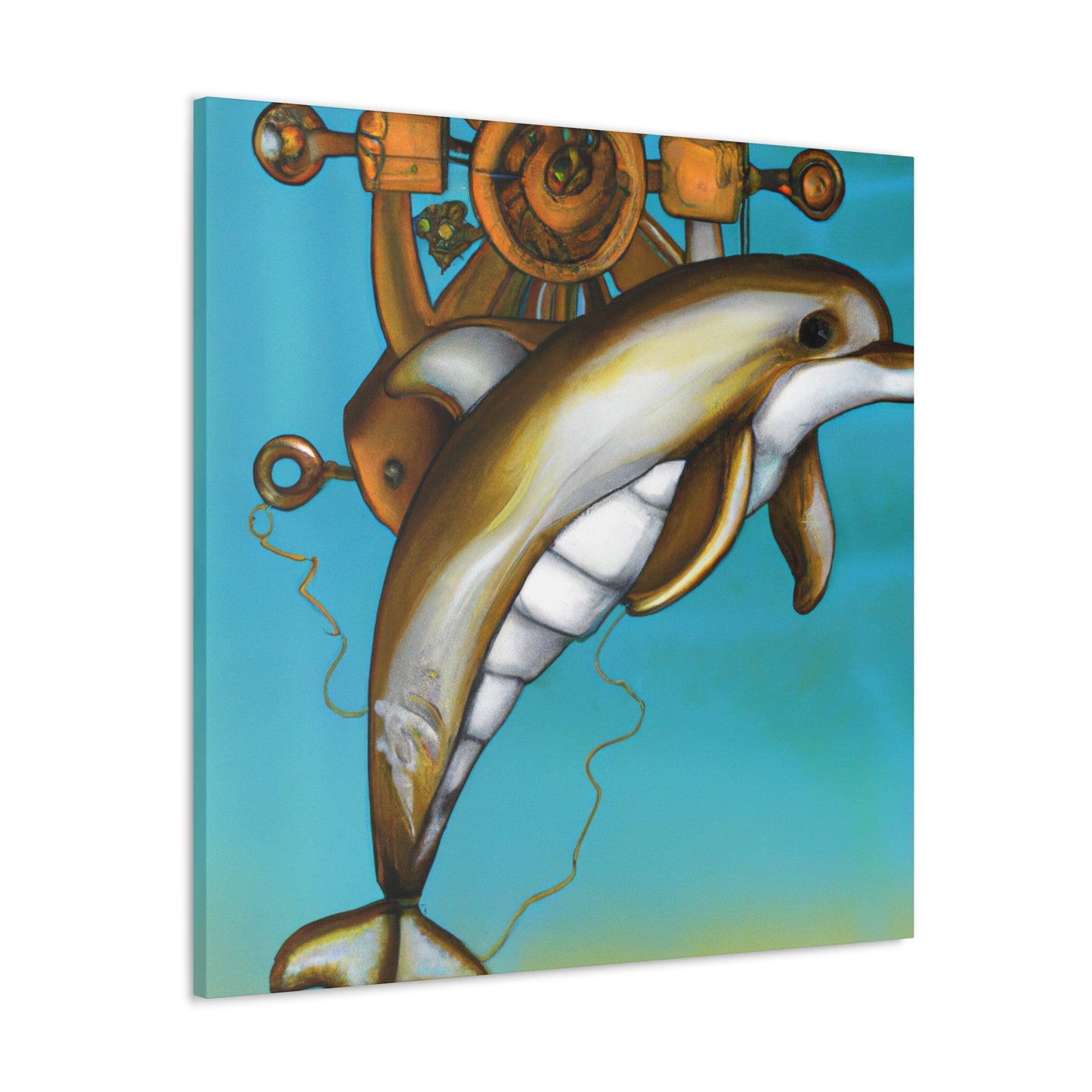 "Dolphin in Steam-Time" - Canvas