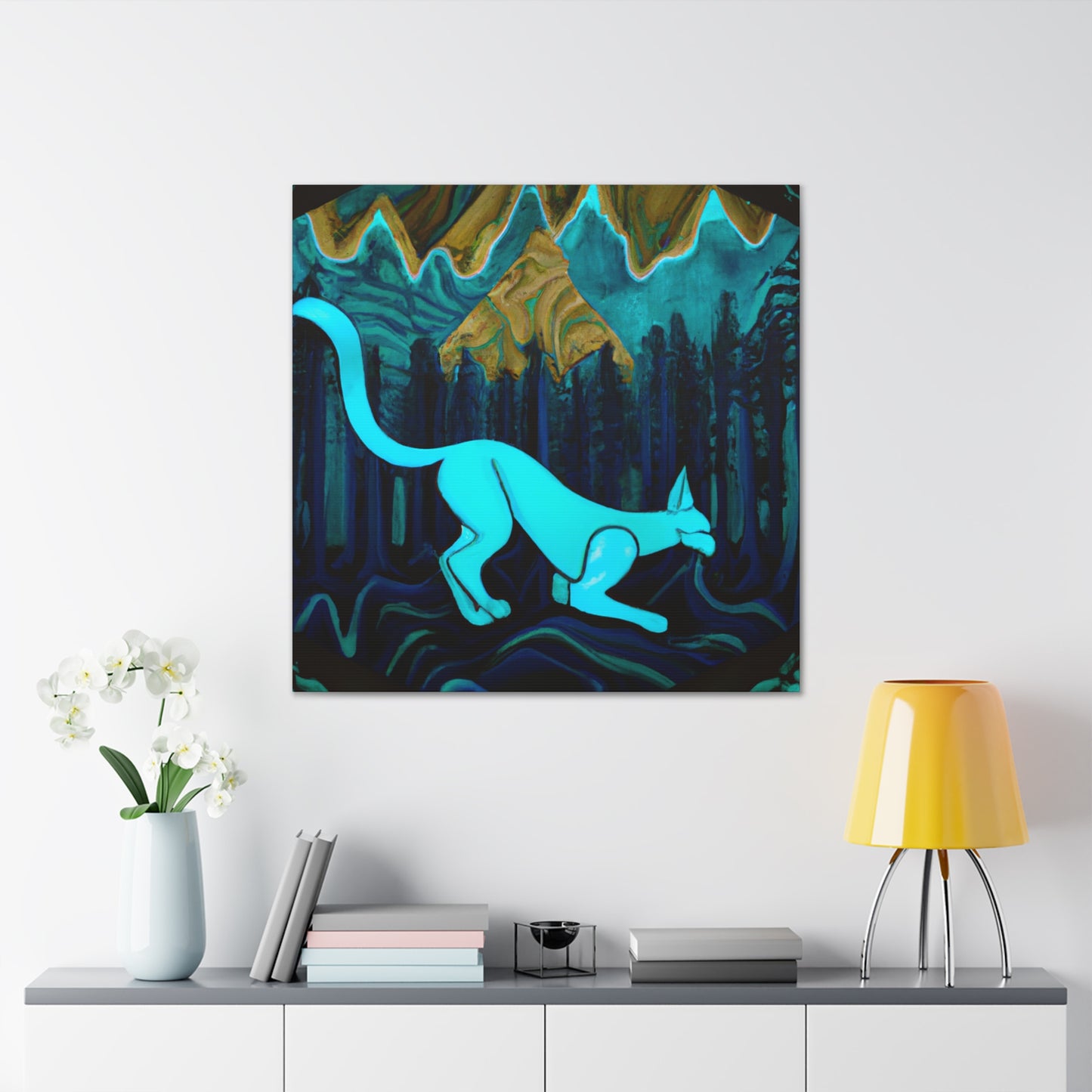 Cougar in Motion Art - Canvas