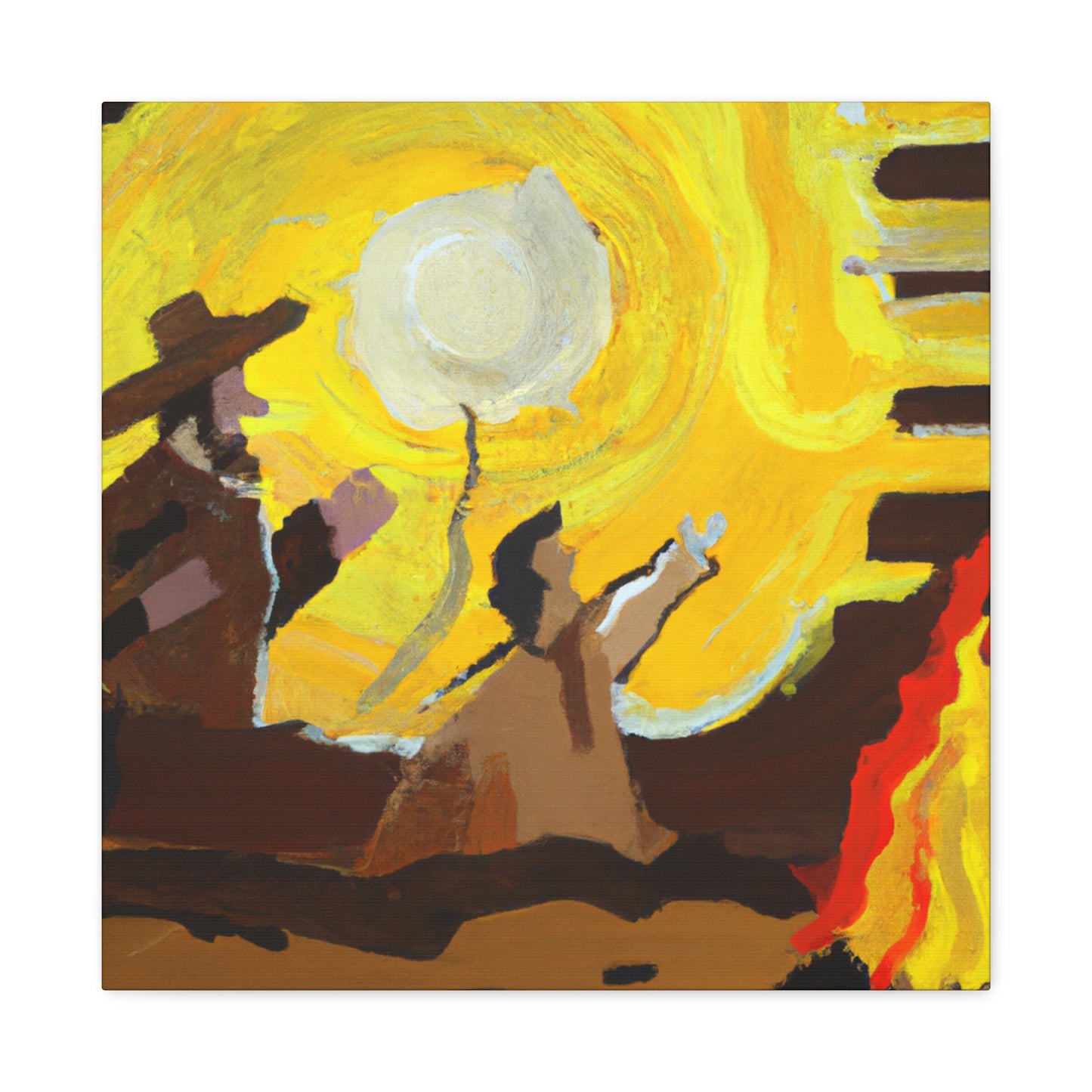 Campfire in the Night - Canvas