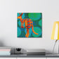 Kangaroo in Abstract - Canvas