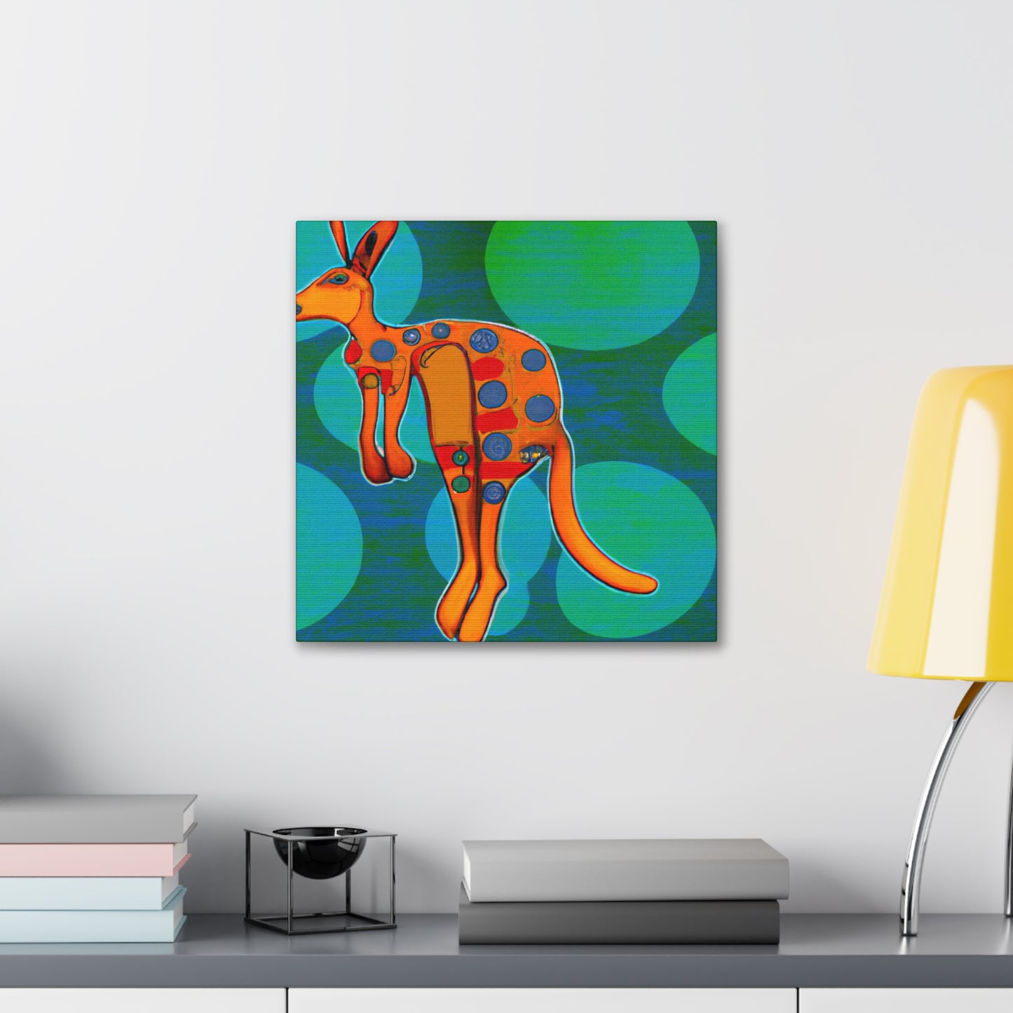 Kangaroo in Abstract - Canvas