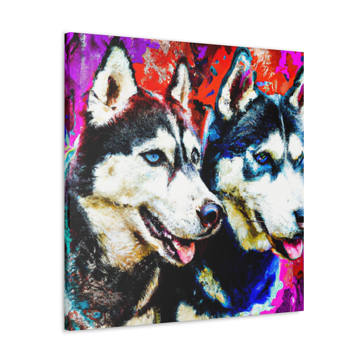 "Dramatic Husky Illusion" - Canvas