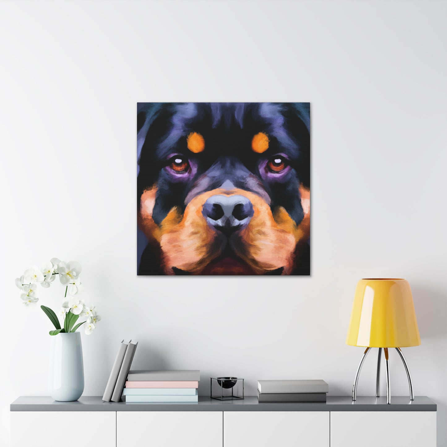 "Rottweiler Ruff Regal" - Canvas