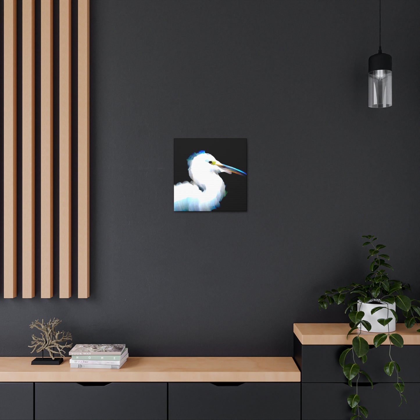 Snowy Egret Memory. - Canvas