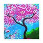 "Cherry Blossom Oasis" - Canvas