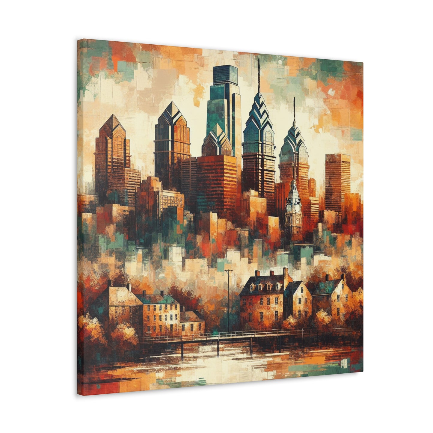 "City Pulse, Vibrant Echoes" - Canvas